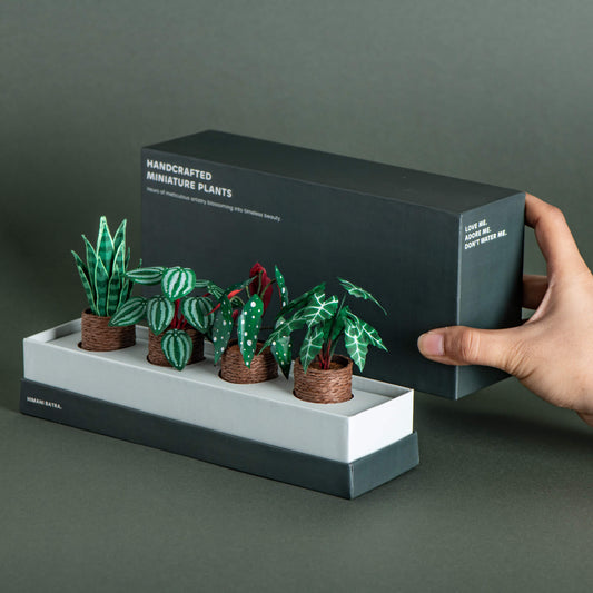 Enchanted Greens |Set of 4 | Miniature Paper Plant