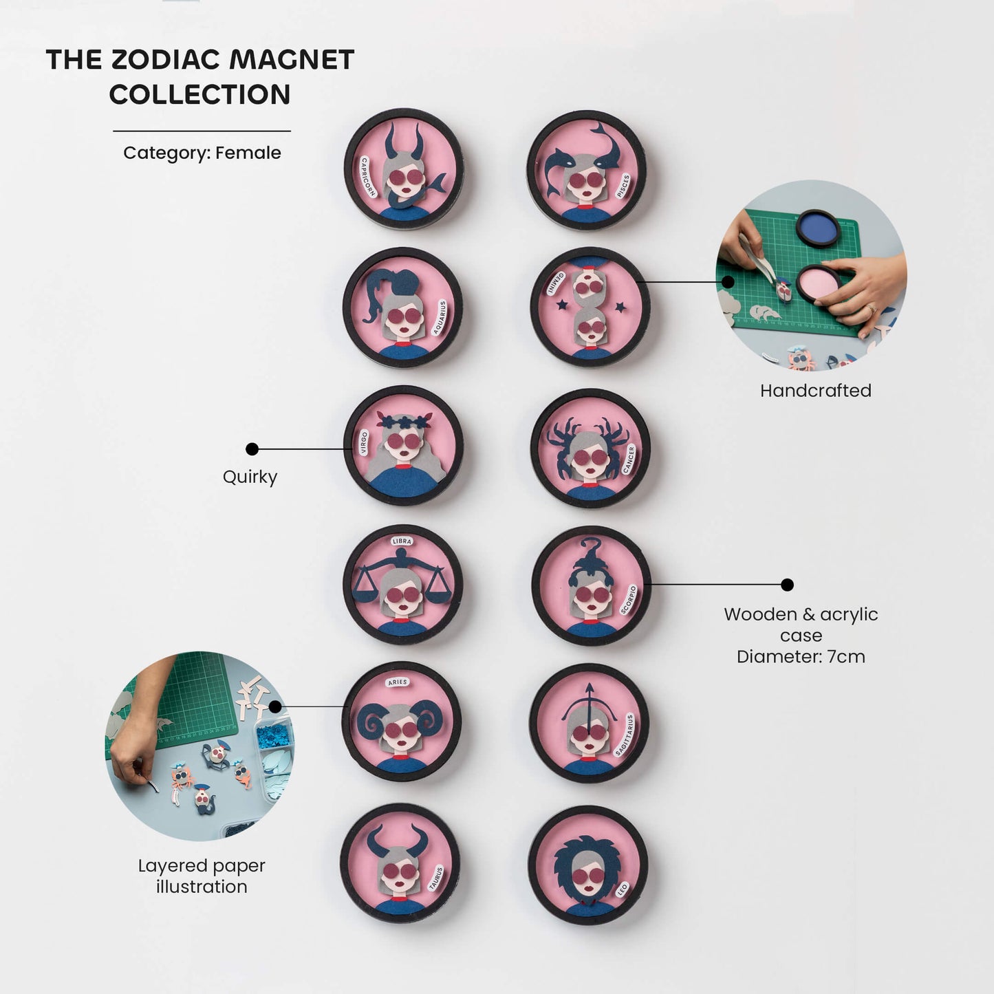 Set of 2 Magnets | Female & Female